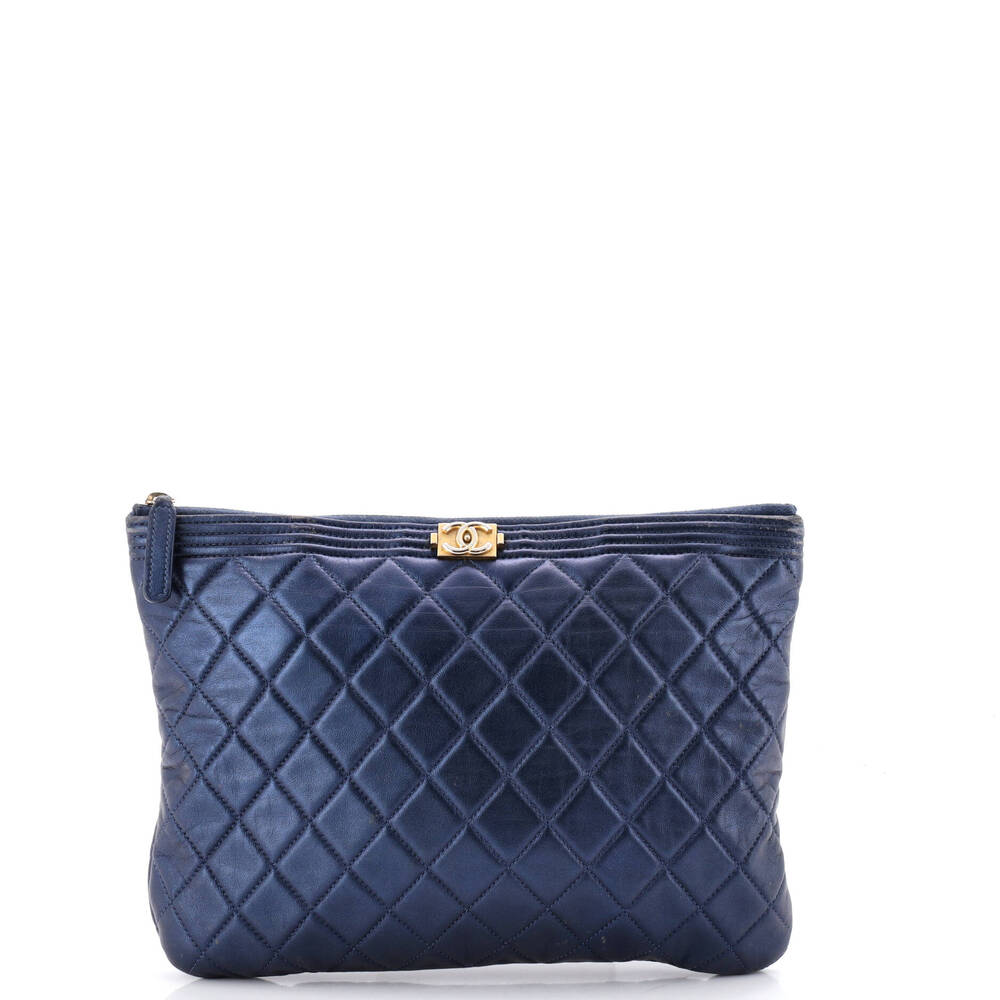 Chanel Boy O Case Clutch Quilted #257062C95B